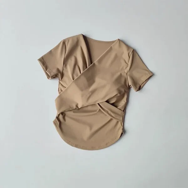 Sexy Yoga Shirt Women with Bra Quick Dry Pilates