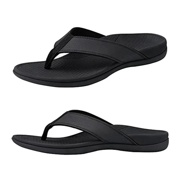 Men Orthotic Flip Flops with Arch Support  Comfortable Walking Slippers Non Slip for Flatfoot