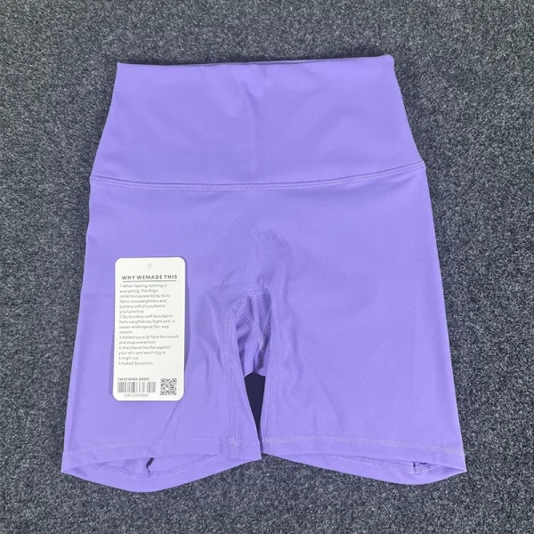 Woman run cycle, yoga shorts high waist pockets slim fit